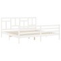 Estructura de cama con cabecero madera maciza blanco 200x200 cm de vidaXL, Camas y somieres - Ref: Foro24-3194982, Precio: 15...