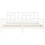 Estructura de cama con cabecero madera maciza blanco 200x200 cm de vidaXL, Camas y somieres - Ref: Foro24-3194982, Precio: 15...