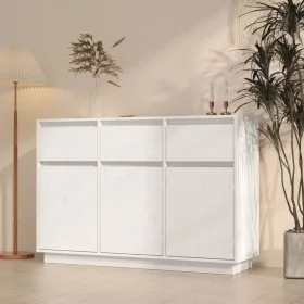 Aparador de madera maciza de pino blanco 110x34x75 cm de vidaXL, Aparadores - Ref: Foro24-813815, Precio: 145,18 €, Descuento: %