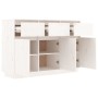 Aparador de madera maciza de pino blanco 110x34x75 cm de vidaXL, Aparadores - Ref: Foro24-813815, Precio: 150,60 €, Descuento: %