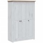 Armario de 3 puertas pino Panamá Range blanco 118x50x171,5 cm en Armarios roperos | Comprar online en Foru.es