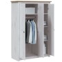 Armario de 3 puertas pino Panamá Range blanco 118x50x171,5 cm en Armarios roperos | Comprar online en Foru.es