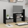 Soporte para monitor madera maciza pino negro (39-72)x17x43 cm de vidaXL, Bases y elevadores para ordenadores - Ref: Foro24-8...