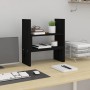 Soporte para monitor madera maciza pino negro (39-72)x17x43 cm de vidaXL, Bases y elevadores para ordenadores - Ref: Foro24-8...