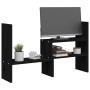 Soporte para monitor madera maciza pino negro (39-72)x17x43 cm de vidaXL, Bases y elevadores para ordenadores - Ref: Foro24-8...