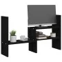 Soporte para monitor madera maciza pino negro (39-72)x17x43 cm de vidaXL, Bases y elevadores para ordenadores - Ref: Foro24-8...
