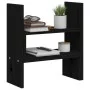 Soporte para monitor madera maciza pino negro (39-72)x17x43 cm de vidaXL, Bases y elevadores para ordenadores - Ref: Foro24-8...