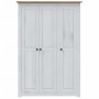 Armario de 3 puertas pino Panamá Range blanco 118x50x171,5 cm en Armarios roperos | Comprar online en Foru.es