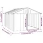 Casa para perros acero galvanizado gris 116,5x153x81,5 cm de vidaXL, Casetas para perros - Ref: Foro24-171543, Precio: 116,29...