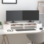Soporte para monitor madera maciza pino blanco 100x27,5x15 cm de vidaXL, Bases y elevadores para ordenadores - Ref: Foro24-81...