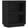 Mesa consola de madera maciza de pino negro 60x34x75 cm de vidaXL, Aparadores - Ref: Foro24-813823, Precio: 46,60 €, Descuent...