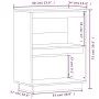 Mesa consola de madera maciza de pino negro 60x34x75 cm de vidaXL, Aparadores - Ref: Foro24-813823, Precio: 46,60 €, Descuent...