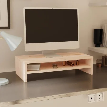 Soporte de monitor madera maciza de pino 50x24x13 cm de vidaXL, Muebles TV - Ref: Foro24-813914, Precio: 21,67 €, Descuento: %