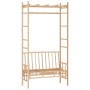 Banco de jardín con pérgola bambú 116 cm de vidaXL, Bancos de jardín - Ref: Foro24-341742, Precio: 157,30 €, Descuento: %