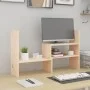 Soporte para monitor madera maciza de pino (39-72)x17x43 cm de vidaXL, Bases y elevadores para ordenadores - Ref: Foro24-8140...