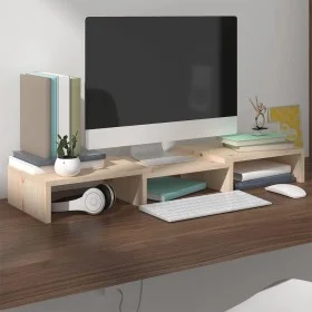 Soporte para monitor madera maciza de pino 60x24x10,5 cm de vidaXL, Muebles TV - Ref: Foro24-813934, Precio: 20,11 €, Descuen...