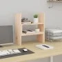 Soporte para monitor madera maciza de pino (39-72)x17x43 cm de vidaXL, Bases y elevadores para ordenadores - Ref: Foro24-8140...