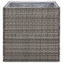 Jardinera ratán sintético gris 80x80x80 cm de vidaXL, Maceteros y jardineras - Ref: Foro24-319177, Precio: 112,43 €, Descuent...