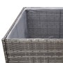 Jardinera ratán sintético gris 80x80x80 cm de vidaXL, Maceteros y jardineras - Ref: Foro24-319177, Precio: 112,43 €, Descuent...