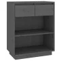 Mesa consola de madera maciza de pino gris 60x34x75 cm de vidaXL, Aparadores - Ref: Foro24-813836, Precio: 61,82 €, Descuento: %