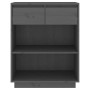 Mesa consola de madera maciza de pino gris 60x34x75 cm de vidaXL, Aparadores - Ref: Foro24-813836, Precio: 62,50 €, Descuento: %