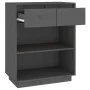 Mesa consola de madera maciza de pino gris 60x34x75 cm de vidaXL, Aparadores - Ref: Foro24-813836, Precio: 61,82 €, Descuento: %
