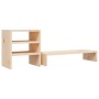 Soporte para monitor madera maciza de pino 81x20x30 cm de vidaXL, Bases y elevadores para ordenadores - Ref: Foro24-813994, P...