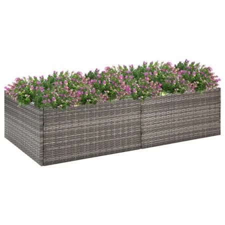 Jardinera ratán sintético gris 157x80x40 cm de vidaXL, Maceteros y jardineras - Ref: Foro24-319176, Precio: 80,95 €, Descuent...