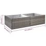 Jardinera ratán sintético gris 157x80x40 cm de vidaXL, Maceteros y jardineras - Ref: Foro24-319176, Precio: 80,95 €, Descuent...