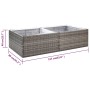 Jardinera ratán sintético gris 157x80x40 cm de vidaXL, Maceteros y jardineras - Ref: Foro24-319176, Precio: 82,17 €, Descuent...