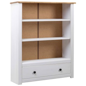 Librería de madera maciza pino estilo Panamá blanco 80x35x110 cm en Librerías y estanterías | Comprar online en Foru.es