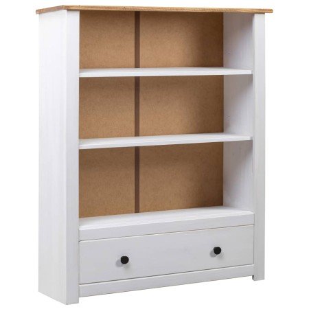 Librería de madera maciza pino estilo Panamá blanco 80x35x110 cm en Librerías y estanterías | Comprar online en Foru.es