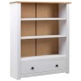 Librería de madera maciza pino estilo Panamá blanco 80x35x110 cm en Librerías y estanterías | Comprar online en Foru.es