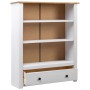 Librería de madera maciza pino estilo Panamá blanco 80x35x110 cm en Librerías y estanterías | Comprar online en Foru.es