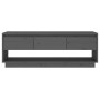 Mueble de TV de madera maciza de pino gris 110,5x34x40 cm de vidaXL, Muebles TV - Ref: Foro24-813846, Precio: 74,74 €, Descue...