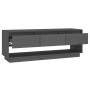 Mueble de TV de madera maciza de pino gris 110,5x34x40 cm de vidaXL, Muebles TV - Ref: Foro24-813846, Precio: 74,74 €, Descue...