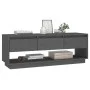 Mueble de TV de madera maciza de pino gris 110,5x34x40 cm de vidaXL, Muebles TV - Ref: Foro24-813846, Precio: 73,93 €, Descue...