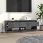 Mueble de TV de madera maciza de pino gris 110,5x34x40 cm de vidaXL, Muebles TV - Ref: Foro24-813846, Precio: 74,74 €, Descue...