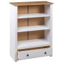 Librería de madera maciza pino estilo Panamá blanco 80x35x110 cm en Librerías y estanterías | Comprar online en Foru.es