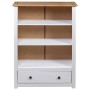Librería de madera maciza pino estilo Panamá blanco 80x35x110 cm en Librerías y estanterías | Comprar online en Foru.es