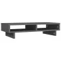 Soporte para monitor madera maciza de pino gris 60x27x14 cm de vidaXL, Bases y elevadores para ordenadores - Ref: Foro24-8140...