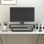 Soporte para monitor madera maciza de pino gris 60x27x14 cm de vidaXL, Bases y elevadores para ordenadores - Ref: Foro24-8140...