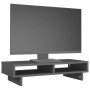 Soporte para monitor madera maciza de pino gris 60x27x14 cm de vidaXL, Bases y elevadores para ordenadores - Ref: Foro24-8140...
