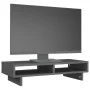 Soporte para monitor madera maciza de pino gris 60x27x14 cm de vidaXL, Bases y elevadores para ordenadores - Ref: Foro24-8140...