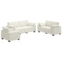 Juego de sofás con cojines 3 piezas terciopelo crema en Sofás | Comprar online en Foru.es