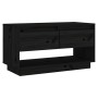 Mueble de TV de madera maciza de pino negro 74x34x40 cm de vidaXL, Muebles TV - Ref: Foro24-813843, Precio: 53,08 €, Descuent...