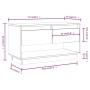 Mueble de TV de madera maciza de pino negro 74x34x40 cm de vidaXL, Muebles TV - Ref: Foro24-813843, Precio: 53,08 €, Descuent...