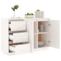 Aparador de madera maciza de pino blanco 111x34x75 cm de vidaXL, Aparadores - Ref: Foro24-813805, Precio: 145,19 €, Descuento: %