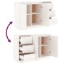 Aparador de madera maciza de pino blanco 111x34x75 cm de vidaXL, Aparadores - Ref: Foro24-813805, Precio: 146,93 €, Descuento: %