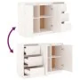 Aparador de madera maciza de pino blanco 111x34x75 cm de vidaXL, Aparadores - Ref: Foro24-813805, Precio: 145,19 €, Descuento: %
